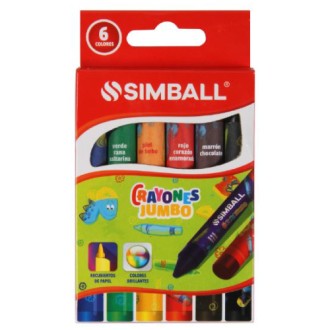 Crayones Simball jumbo x 6 cortos