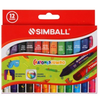 Crayones Simball jumbo x 12 cortos