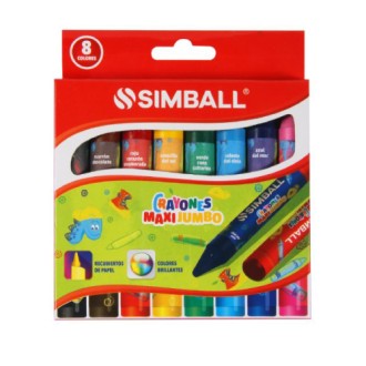 Crayones Simball maxi jumbo x 8 cortos