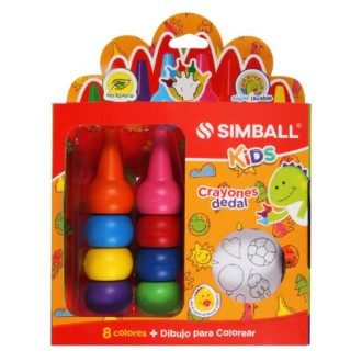 Crayones Simball kids dedal x 8 colores