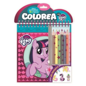 Set colorea con espiral my litle pony