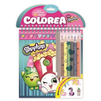 Set colorea con espiral shopkins