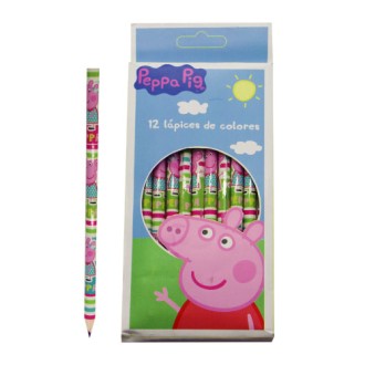 Pinturitas x 12 largos peppa pig