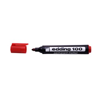 Marcador Edding 100 permanente punta red. rojo