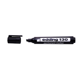 Marcador Edding 130 permanente punta chanfle negro