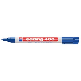 Marcador Edding 400 permanente punta 1mm azul