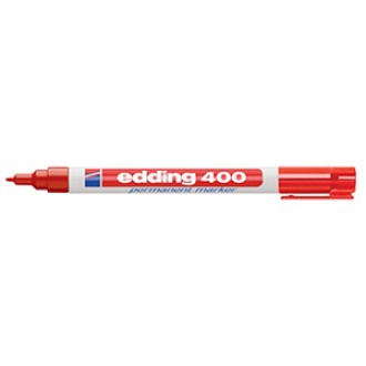 Marcador Edding 400 permanente punta 1mm rojo