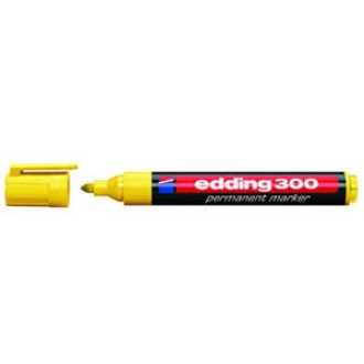 Marcador Edding 300 permanente punta red. recg. amarillo