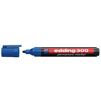 Marcador Edding 300 permanente punta red. recg. azul