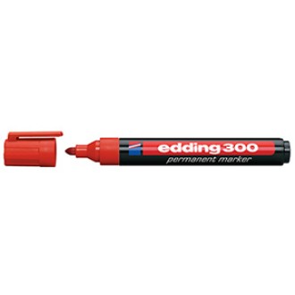 Marcador Edding 300 permanente punta red. recg. rojo