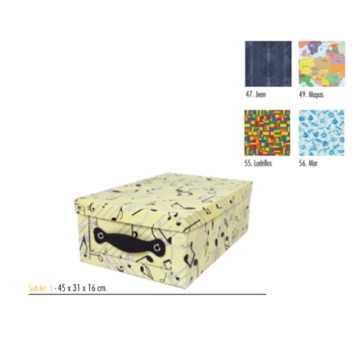 Caja archivo cartón cc-1 45x31x16 cm mar