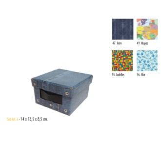 Caja archivo cartón cc-6 14x13,5x8,5 cm ladrillos