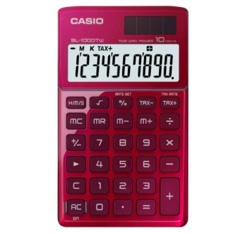 Calculadora Casio portatil sl-1000tw-rd roja