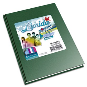 Cuaderno Laprida araña verde tapa dura 50 hs ray