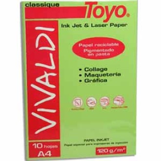 Papel Toyo vivaldi A4 58 negro 120 gs 10 hs