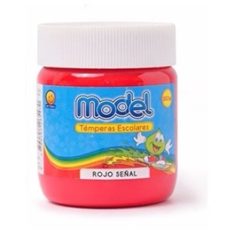 Tempera model pote 250 gs rojo señal