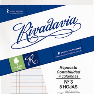 Repuesto Rivadavia 8 hs. 2 col.