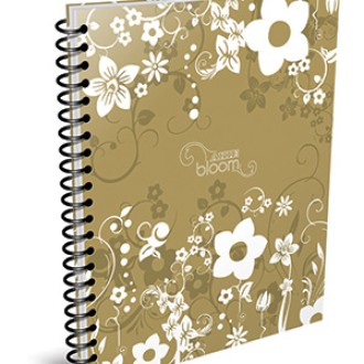 Cuaderno 29.7 Arte bloom tapa dura 80 hs cuadriculado