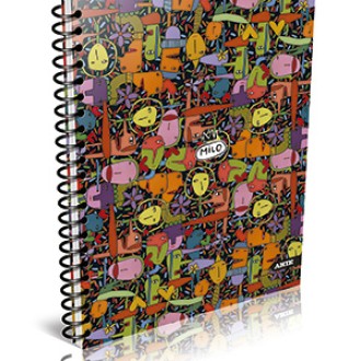 Cuaderno 29.7 milo lockett tapa dura 100 hs ray espiral