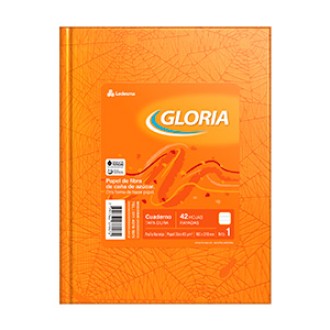 Cuaderno Gloria araña naranja tapa dura 42 hs ray