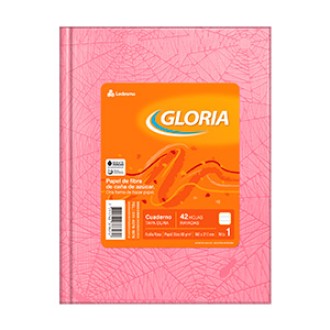 Cuaderno Gloria araña rosa tapa dura 42 hs ray