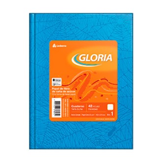 Cuaderno Gloria araña celeste tapa dura 42 hs ray