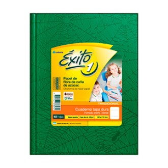 Cuaderno Exito araña verde tapa dura 48 hs cuad