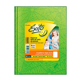 Cuaderno Exito araña verde manzana tapa dura 48 hs ray