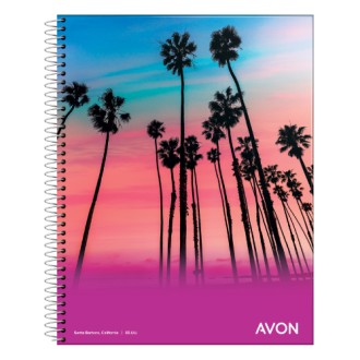 Cuaderno 29.7 Avon tapa flexible 84 hs ray espiral