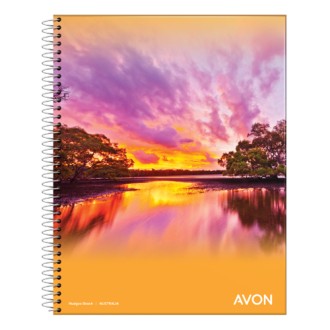 Cuaderno 29.7 Avon tapa flexible 84 hs cuad espiral