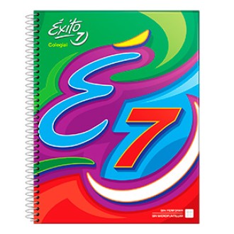 Cuaderno 21 x 27 colegial tapa dura 100 hs cuad. espiral