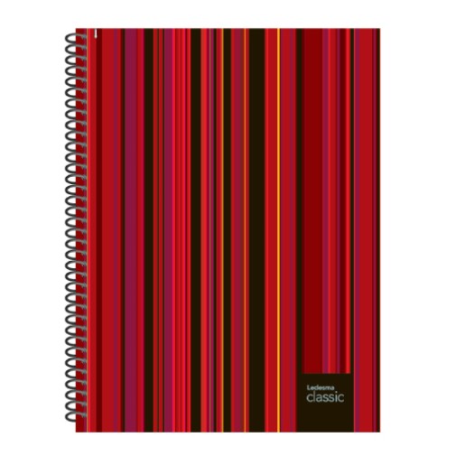 Cuaderno 16x21 ledesma classic tapa dura 120 hs cuad espiral