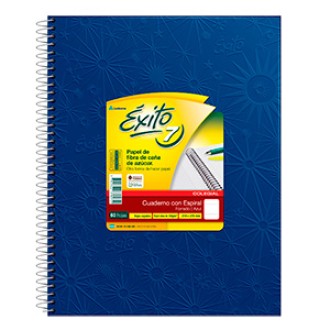 Cuaderno 21x27 Exito n=7 forrado azul tapa dura 60 hs ray espiral