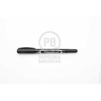 Marcador Rexon doble punta permanente negro