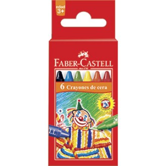 Pinturitas cera Faber-Castell x 6 col.