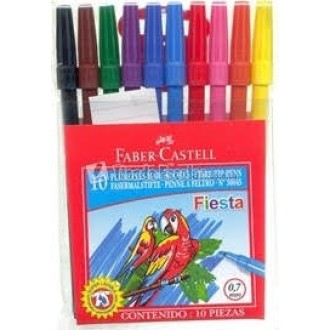 Marcador Faber-Castell escolar x 10 colores