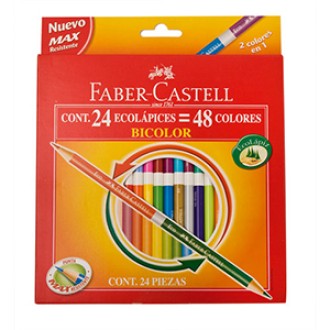 Pinturitas Faber-Castell bicolor 24 un.= 48 colores