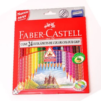 Pinturitas Faber-Castell grip triang. x 24 largo