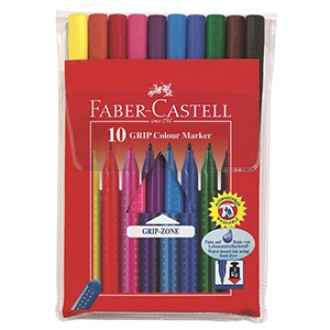 Marcador Faber-Castell grip x 10 colores