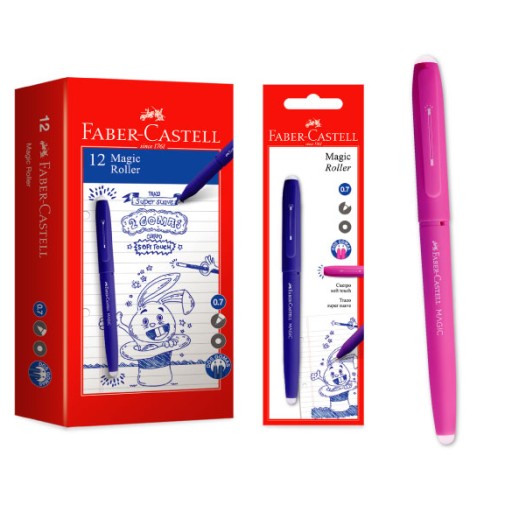 Roller Faber-Castell magic borrable violeta tinta azul
