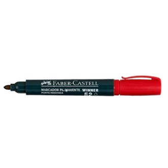 Marcador Faber-Castell 52 permanente punta red. rojo