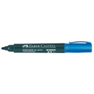Marcador Faber-Castell 56/57 al agua punta redonda azul