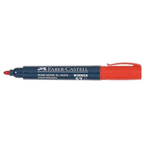 Marcador Faber-Castell 56/57 al agua punta redonda rojo