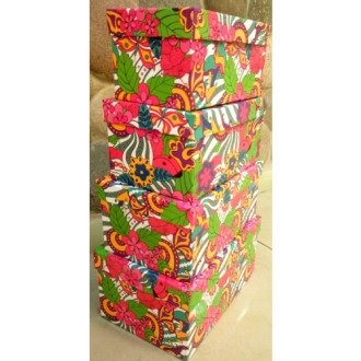 Set caja Onix cuadrada grande x3 flores