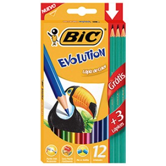 Pinturitas Bic evolution 12 col. largos