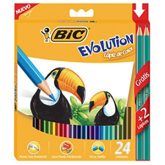 Pinturitas Bic evolution 24 col. largos