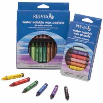 Pasteles a la cera Reeves acuarelable x 12 colores