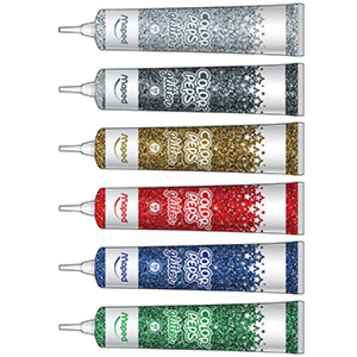 Adhesivo glitter Maped color peps verde x 50 grs.