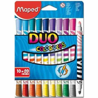 Marcador Maped duo color´peps x 10 un= 20 colores