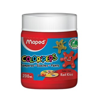 Tempera Maped colorpeps x 250 grs rojo beso